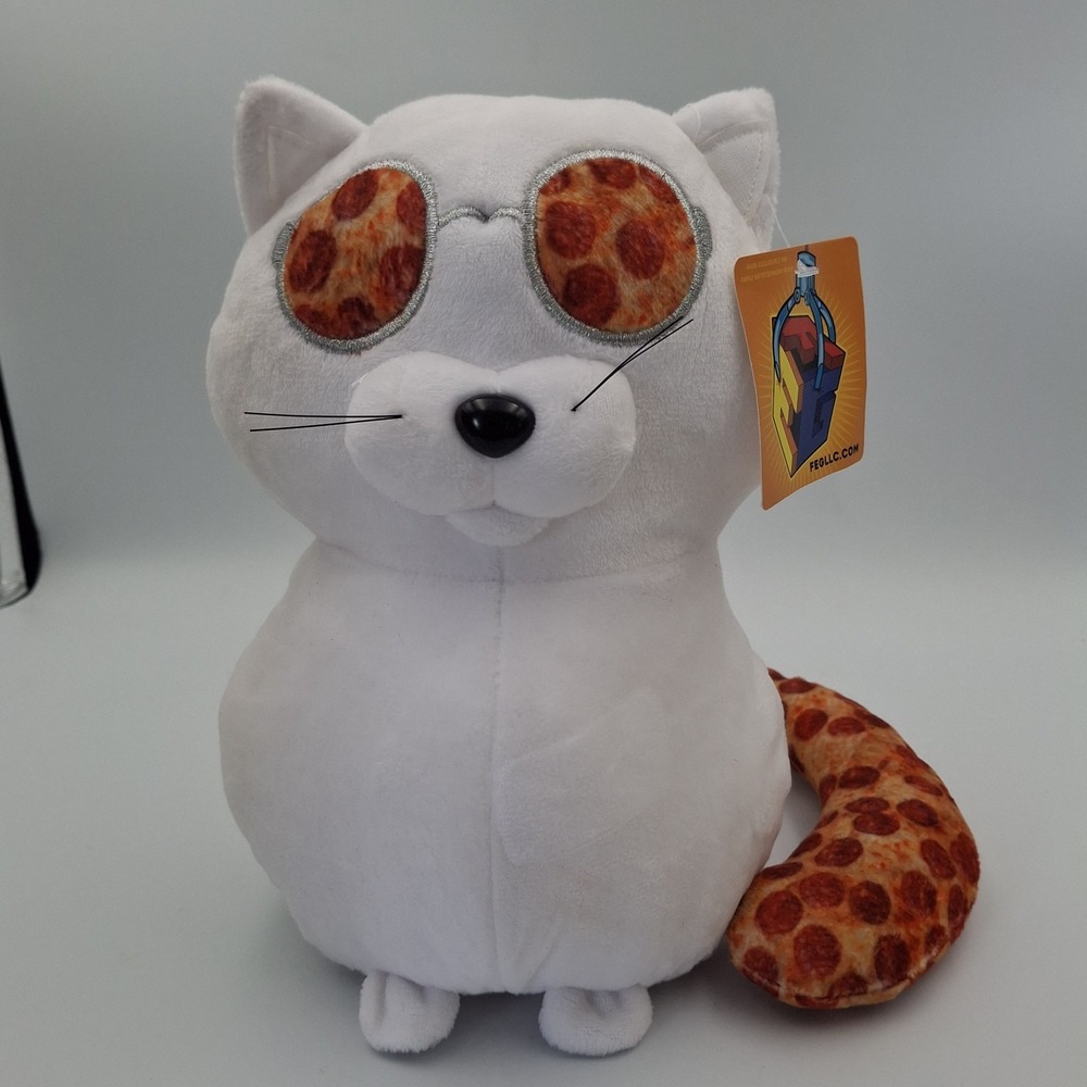 Ideal Toys Direct Plush Kitty Catβ Pepperoni Glasses And Tail Pizza Chubby Face
